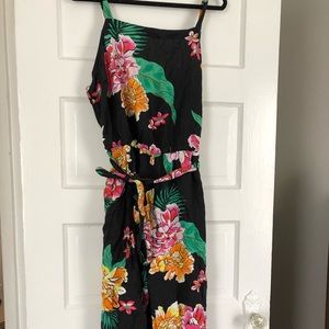 Tropical linen jumpsuit